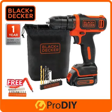 BLACK + DECKER BDCDD12K Cordless Drill Driver + FOC Flexible Shaft