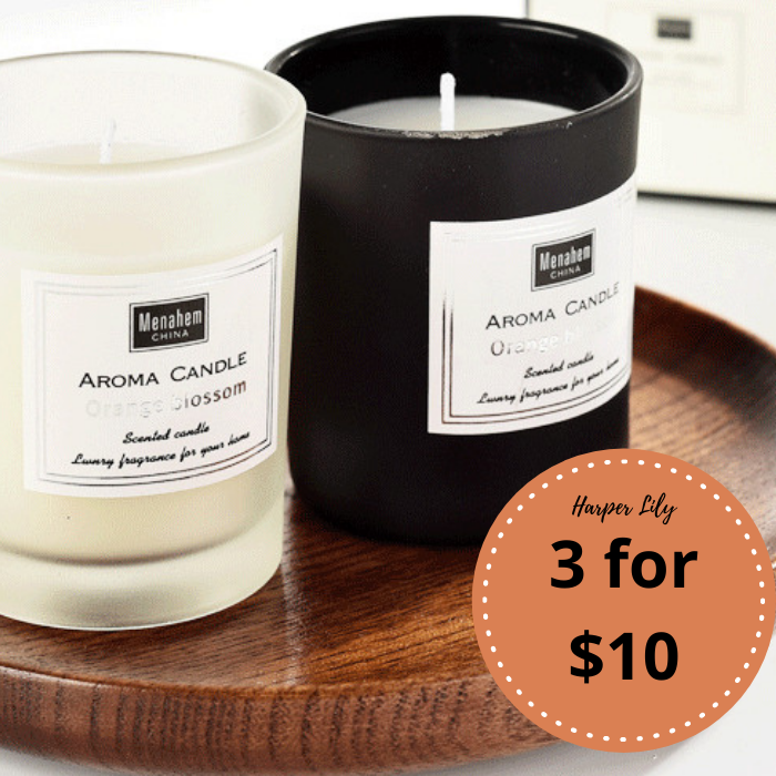 Scented Candle 50g Coloured Glass Bottle 810h burn time Sweet Pea & Freesia Sea Salt