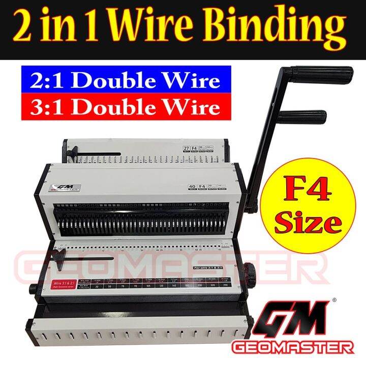 Geomaster 2 In 1 Wire Binding Machine 21 & 31 Double Wire Binding