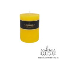 เทียนหอม Scented Candle Pillar Candle with Fragrance เทียนแท่งสีเหลือง ขนาด 3 นิ้ว x 4 นิ้ว (1 ต้น ราคาพิเศษ 170 บาท)