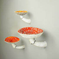 [COD] ของมาใหม่ Mushroom Hanging Shelf ไอเดียสร้างสรรค์ที่บ้านชั้นวางเห็ดติดผนังงานฝีมือเรซิน