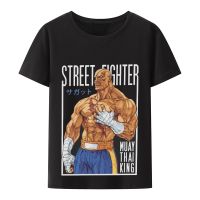 Street Fighter Sagat  Muay Thai Gaming Hadouken T Shirt for Men Casual modal Tees Short Sleeve T Shirt Crewneck Tops