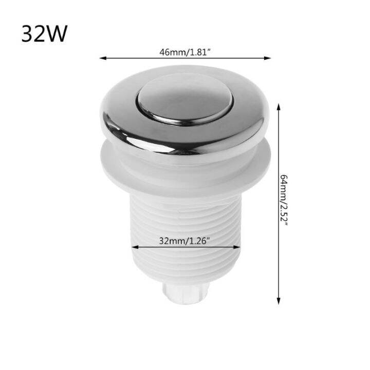 Air Pressure Switch On Off Push Button For Bathtub Garbage Disposal for