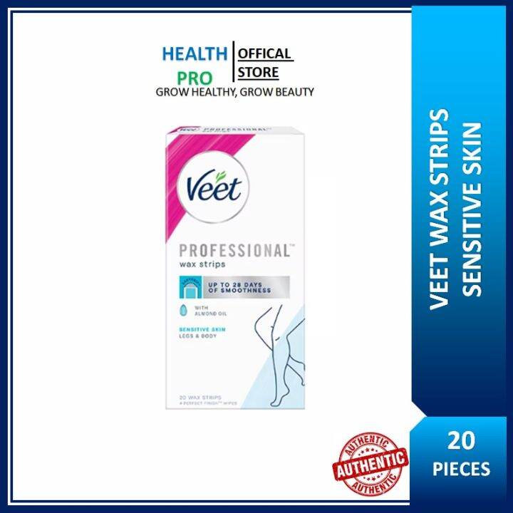 Veet Wax Strip Dry Sensitive 20'S EXPIRY05/2024 Lazada