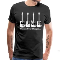 Choose Your Weapon T-shirt Men Band Tees Electric Guitar Print Tops T Shirt Simple Hip Hop Streetwear 100% Cotton Fabric Camisa - T-shirts - AliExpress