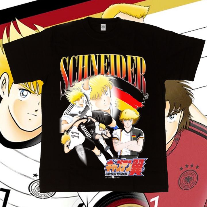 เสื้อยืด-พิมพ์ลายการ์ตูน-karl-heinz-schneider-germany-captain-tsubasa-world-cup-homage-series-สําหรับผู้ชาย