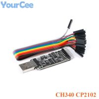 USB Convertor Module Serial Port CH340G CH340 CP2102 to TTL RS485 RS232 Conversion Board Module Ten in one With Cable