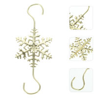 Chaoshihui 10pcs Christmas Stocking Holders Xmas Snowflake Stocking Hanger Fireplace Stocking Holders