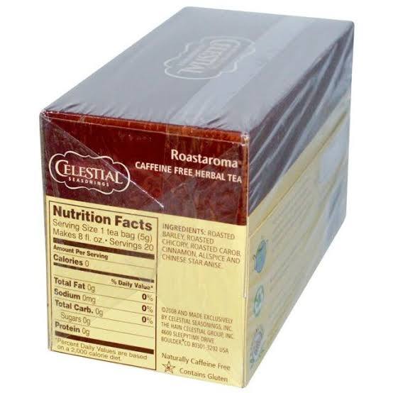 celestial-seasonings-herbal-tea-caffeine-free-roastaroma-20-tea-bags-ชา-พร้อมส่ง