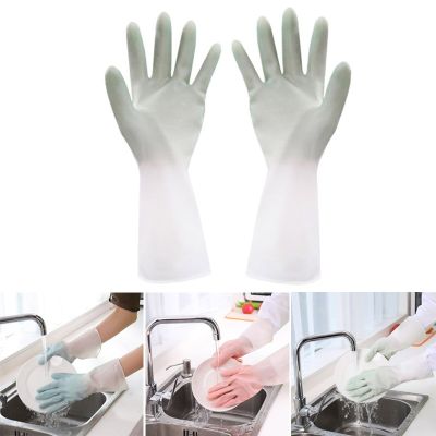 Waterproof Housework Cleaning Gloves Kitchen Cleaning Print Latex Laundry and Dishwashing Gloves Wear-resistant Rubber Gloves Safety Gloves