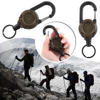 Round Snap Buckle Carabiner Outdoor Climbing Retractable Clip Hook Climb Key Survival Camping Chain U3K6