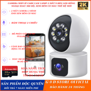 Camera Wifi Ip CareCam 3.0MP 2 mắt 9 đèn led FULLHD 2K