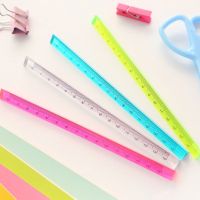 【CC】□☽☞  1PC 15/20CM Transparent Ruler Stationery Scale School Supplies Students