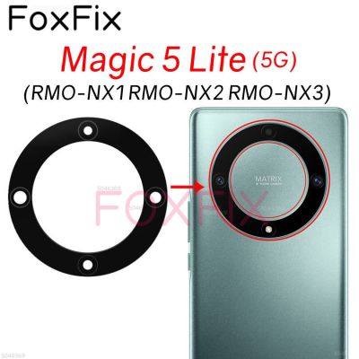 กระจกกล้องถ่ายรูปด้านหลังด้านหลังด้านหลังสำหรับ Honor Magic5 Lite Magic 5G พร้อมสติ๊กเกอร์กาว