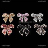 【hot sale】 ✜﹍✕ B15 Gj♫ Rhinestones Bow Embroidered Patch Iron On Sewing Crystal Applique For Jeans