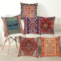 {fabric sofa}ปลอกหมอนปก TurkeyPersian LinenPainting ปลอกหมอนอิงสำหรับโซฟาห้องนอนกรณีต่ำ45x45cm