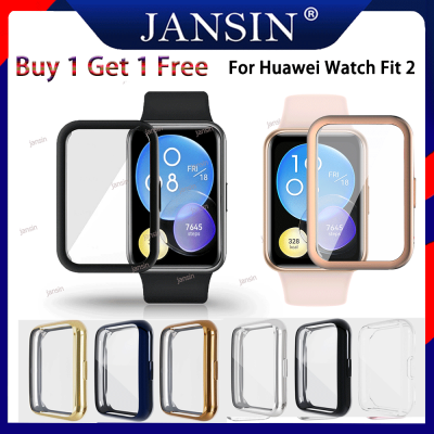 【ซื้อ 1 แถม 1】เคส for Huawei Fit 2 เคสกันรอยหน้าจอสําหรับ Huawei Watch Fit 2 สมาร์ทวอทช์ Fit 2 ฝาครอบเคส