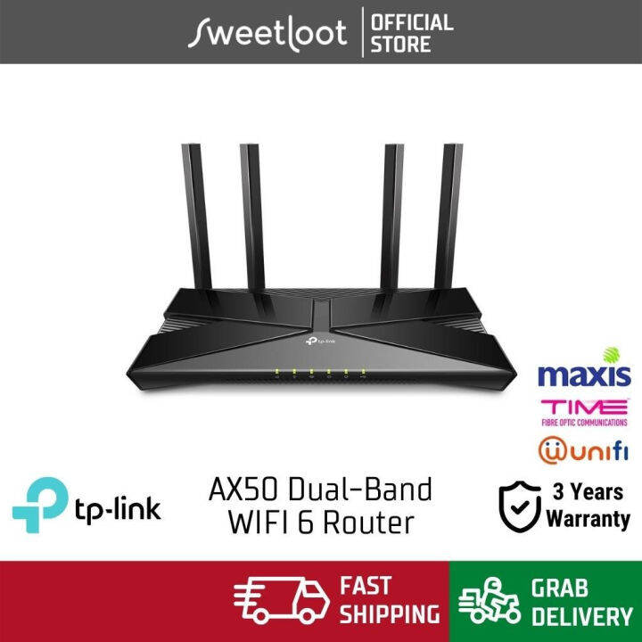 TPLink AX50 Wifi 6 AX3000 GIG+ Archer Dual Band Gigabit High Power