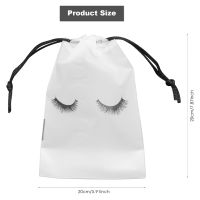 50 Pieces Eyelash Aftercare Bags Plastic Makeup Bags Toiletry Makeup Pouch Cosmetic Travel with Drawstring