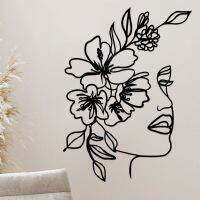 【hot】✿♝  Metal Wall Decoration Abstract Woman Face Décor Hanging Minimalist