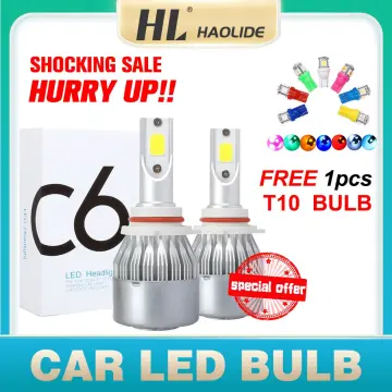 C6 Original Headlight COD LED H1 H3 H4 H7 H11 9005 9006 Fog Light Bulb Fog  Lamp H7 2pcs H1 6000K WHITE