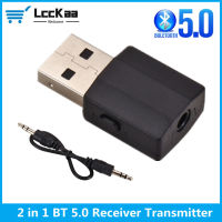 2 in 1 Wireless USB Bluetooth 5.0 Receiver Transmitter Mini 3.5mm AUX Stereo Music Adapter For Car Radio Bluetooth Earphone