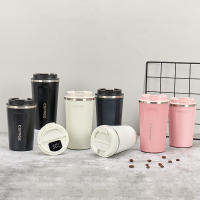 เครื่องถ้วยชาสแตนเลสสูญญากาศอัจฉริยะธุรกิจสำนักงานกาแฟ Mug Mobil ตรงพร้อม CoverQianfun