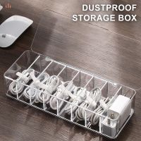 [hot] Cable Storage Transparent Plastic Data Charger Wire Makeup Jewelry Office Supplies