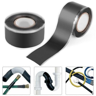 2.5CM Black Transparent Waterproof Tape High Temperature Resistant Silicone Self-Adhesive Tape Water Pipe Leakage Repair Tapes Adhesives  Tape