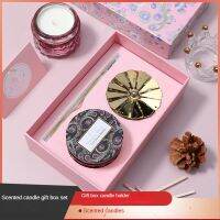 Limited Scented Candle Gift Box Set with Candle Holder No Battery Heating Can Be Automatically Rotated for Wedding Home Décor