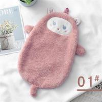 Wipe A Handkerchief Coral Fleece Soft Durable Cute Double-Layer Hand Towel Double-Layer Hand Wiping Towel Multicolored