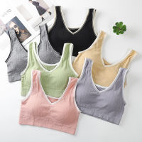 Korean Vest 2.0 Girl Tube Top Seamless Bra All-Matching Outer Wear Anti-Wardrobe Malfunction Base Yoga Sports Bra For Women 2023