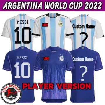 Argentina Jersey Messi #10 Custom Away Soccer Jersey 2022