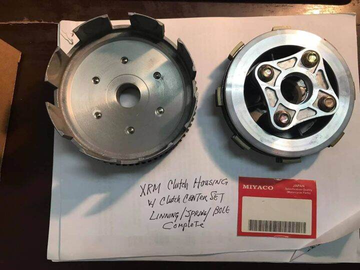 XRM Clutch Housing with Clutch Center Set with lining, Spring, Bolt