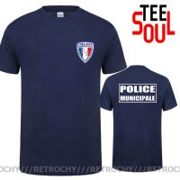 Police Munici Pale France Police Department Gend Armerie Tshirt Double Side Men Style Man Design T Shirt France