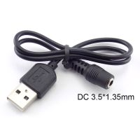 【YF】 DC female Power jack to USB A Male Plug 3.5mm x 1.35mm Extension Line Cable For Barrel Connector Cord 2.0