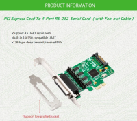 สินค้าพร้อมส่งในไทย ? IOCREST Serial Rs232พอร์ต Pcie X1 I/O การ์ด4 DB 9วงเล็บ PCI Express WCH384 ชิปเซ็ต (IO-PCE384P-PR4S) (ไม่รวม V.A.T)