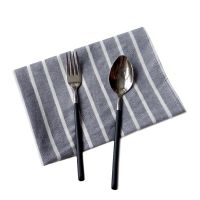 Cleaning Towels 5pcs/lot Cotton Stripe Grid Table Napkins Home Kitchen Tea Towel Absorbent Dish Dish Cloth  Towels