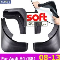 Set Molded Car Mud Flaps For Audi A4 B8 2008 - 2013 Splash Guards Mud Flap Mudguards Fender Styling 2009 2010 2011 2012