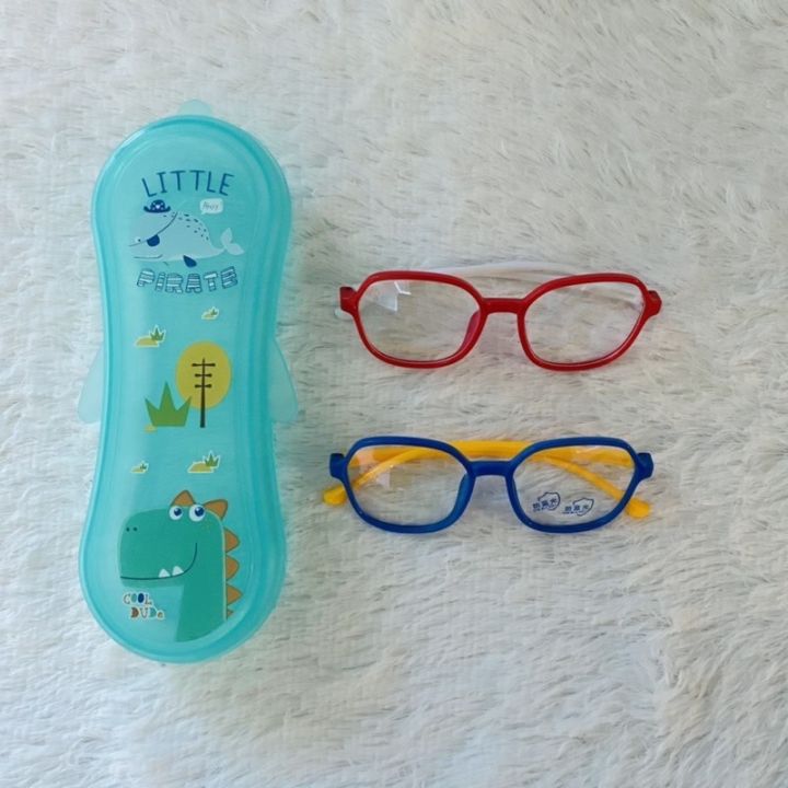 แว่นกรองแสงสีฟ้า-แว่นถนอมสายตา-สำหรับเด็ก-3-6ขวบ-สี-ดำ-ขาว-ชมพู-ฟ้า-แดง
