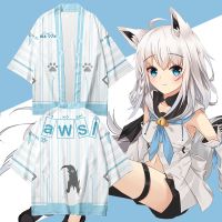 NEW Vtuber Shirakami Fubuki 3d Printed Japanese Kimono Haori Yukata Fashion Summer Casual Cool Short Sleeve