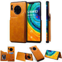 Nlwvx เคสป้องกันสำหรับ Huawei Mate30โปรลายวัวขนาดเล็กใส่การ์ดสองหน้าเคสโทรศัพท์ฉากยึดแม่เหล็ก Huawei Mate