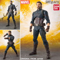 Model โมเดล ของแท้ 100% Bandai S.H.Figuarts Marvel Comics Avengers Infinity War อเวนเจอร์ส มหาสงครามล้างจักรวาล Captain America กัปตัน อเมริกา Steve Rogers สตีฟ โรเจอรส์ Ver Original from Japan Figma ฟิกม่า อนิเมะ การ์ตูน มังงะ ตุ๊กตา Figure ฟิกเกอร์