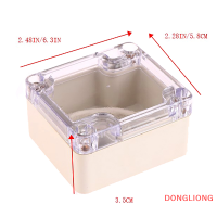 DONGLIONG กล่องแยกสายไฟ ABS มองเห็นได้กล่องกันน้ำแบบอิเล็กทรอนิกส์กันน้ำกล่องพลาสติกเคสใส IP67