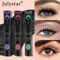 Julystar มาสคาร่า1ชิ้นมาสคาร่าขนตาปลอมแบบหนาเพรียวบางกันน้ำติดทนนานไม่จางง่ายต่อการทำสีดำแต่งหน้ามาสคาร่าเครื่องสำอาง