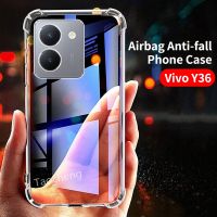 Softcase สำหรับ Vivo Y36 Y78 Y27 V27E V27 Pro NFC Y02T Y02A Y02 4G 5G เคส Hp เคสใสโปร่งใสกันกระแทกป้องกันเลนส์ติดกล้องโทรศัพท์ด้วย