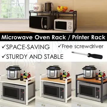 2 Tier Microwave Oven Shelf Rack Stand Storage Organizer Kitchen Space  Saving