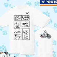 เสื้อแบดมินตันแขนสั้นสำหรับทั้งหญิงและชาย VICTOR ใหม่เสื้อยืด "สนูปี้" Co แบรนด์เสื้อเชิ้ตทางวัฒนธรรมเสื้อยืดแห้งเร็ววัยรุ่น