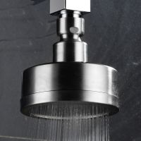 82/118mm Stainless Steel Shower Head Bathroom Round Water Saving Pressure Boost Shower Head Nozzle Top Spray Detachable Washable Showerheads