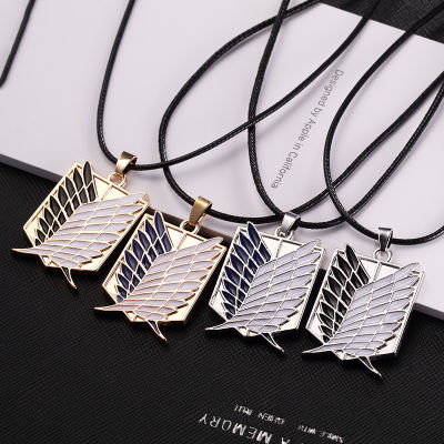 Anime Attacks On Titan Wing of Liberty Logo Necklace Figur Cosplay Pendant Necklaces Women Men Choker Jewelry Gift Accessories